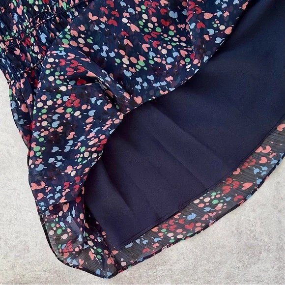 Ted Baker Casidee Heart Print Puff Sleeve Chiffon Mini Dress, Size US 6 - Picture 12 of 12